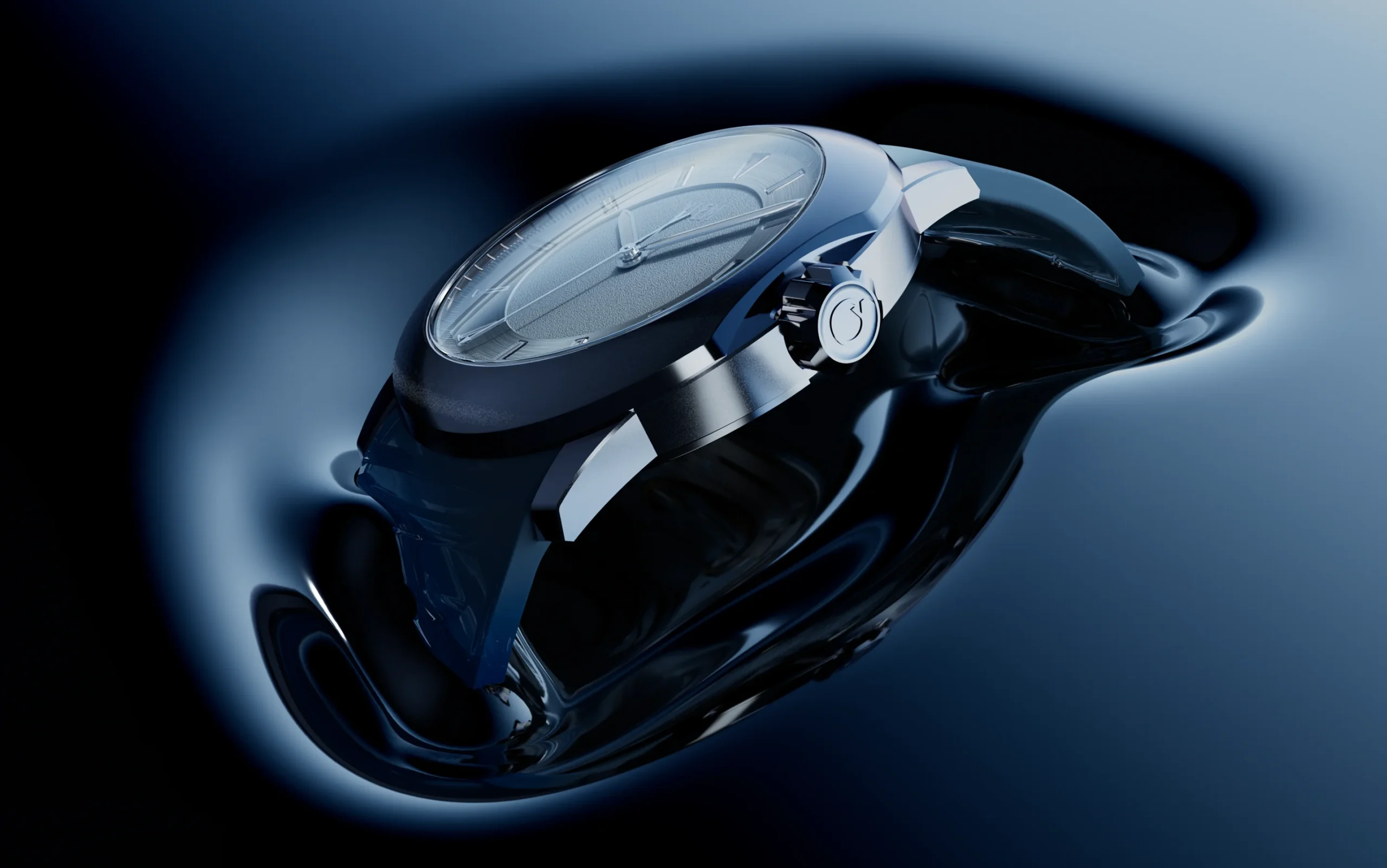 Detail shot of Grade 5 Titanium finish, emphasizing the microbillage and hand-polished bevels used in YLEM automatic watches.