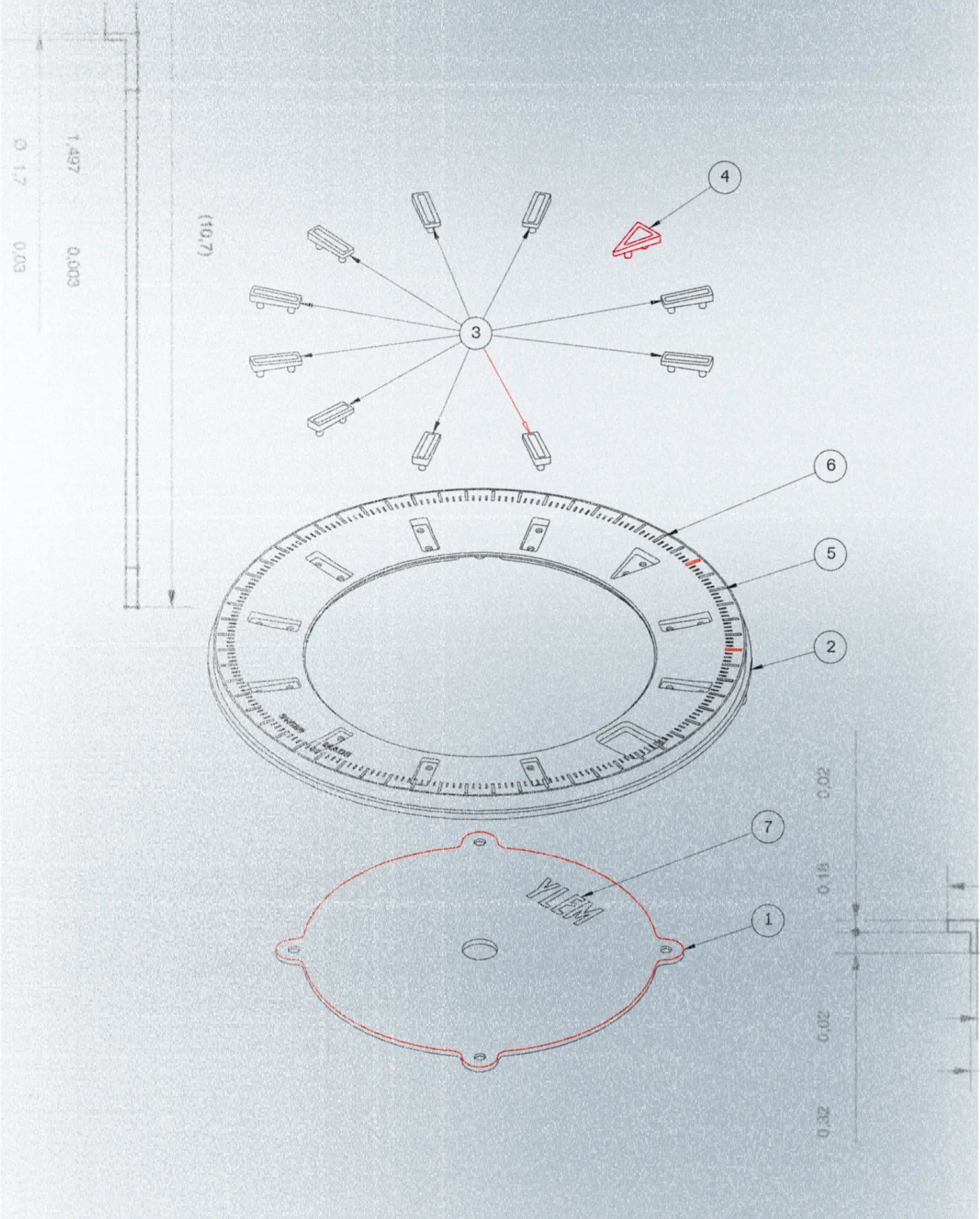 Ylem Addendum 01 ICE Edition limited edition automatic watch. Features a luminous white/frosted silver concave dial and integrated strap in a Grade 5 Titanium asymmetric case. Only 100 pieces available.