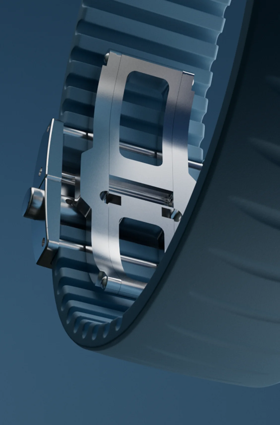 Ylem Addendum 01 ICE Edition limited edition automatic watch. Features a luminous white/frosted silver concave dial and integrated strap in a Grade 5 Titanium asymmetric case. Only 100 pieces available.